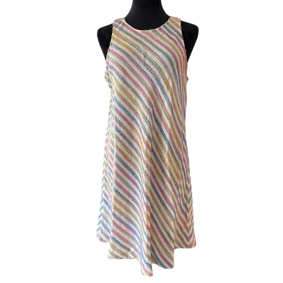 Lou & Grey Colorful Striped Sleeveless Midi Dress - Picture 1 of 12